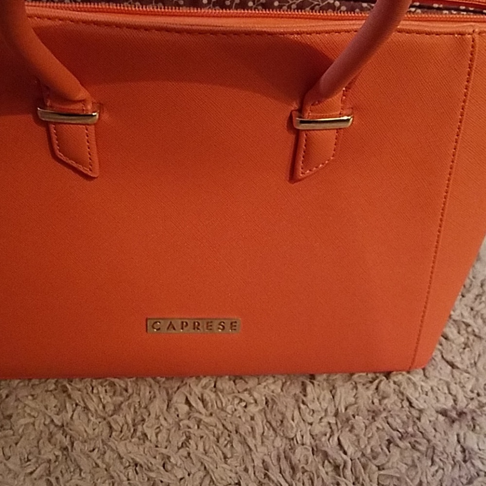 Beautiful Caprese orange crossbody bag tote